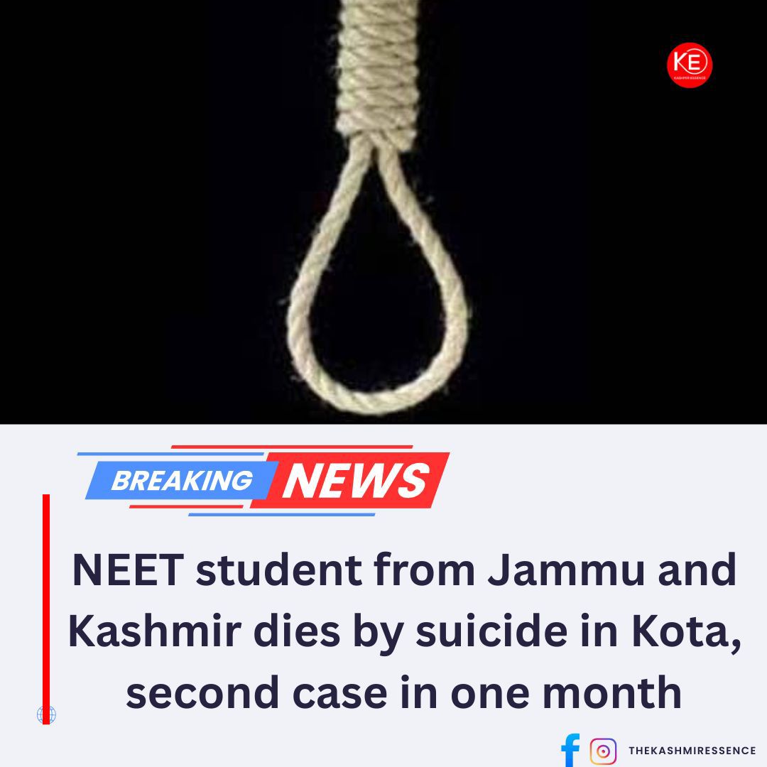 NEET student from Jammu and Kashmir dies by suicide in Kota, second case in one month