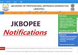 JKBOPEE  Releases counselling  Schedule for B.E./B.Tech. Courses for Academic Year 2025