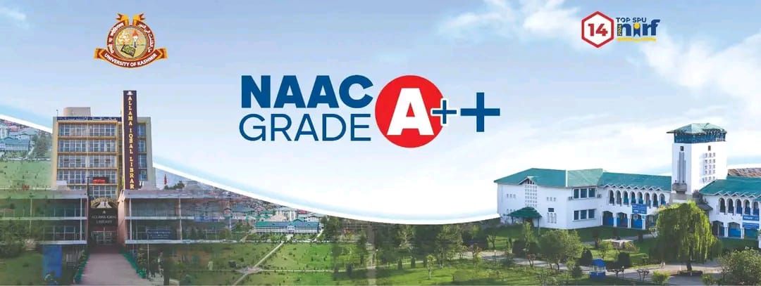 Proud Moment! University of Kashmir Secures NAAC’s Highest A++ Grade